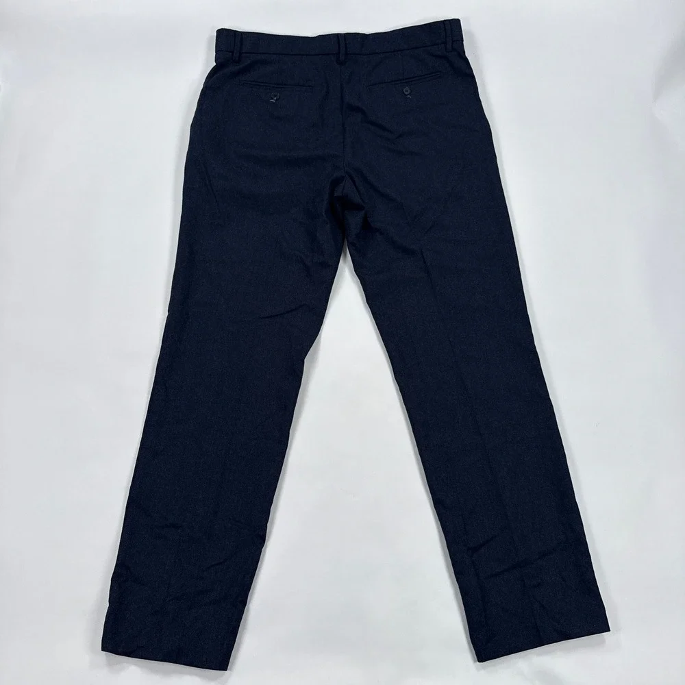 Banana Republic Mens Pants 34x32 Navy Blue Vitale Barberis Canonico Flannel Wool